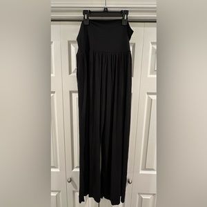 Athleta wide leg fold over waist pants